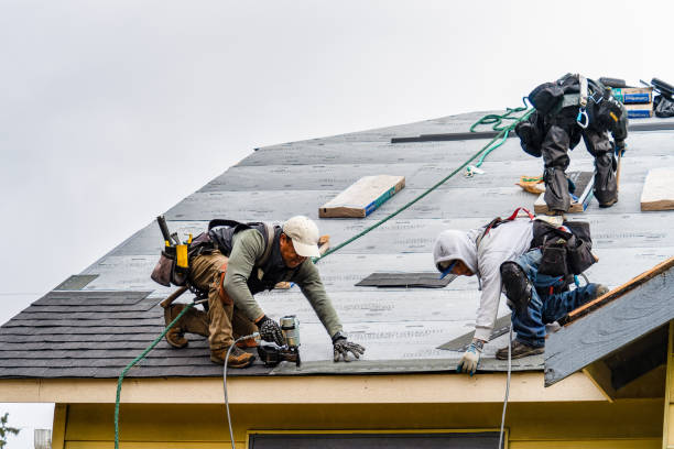 Professional Roofing technician working in Wood River, IL